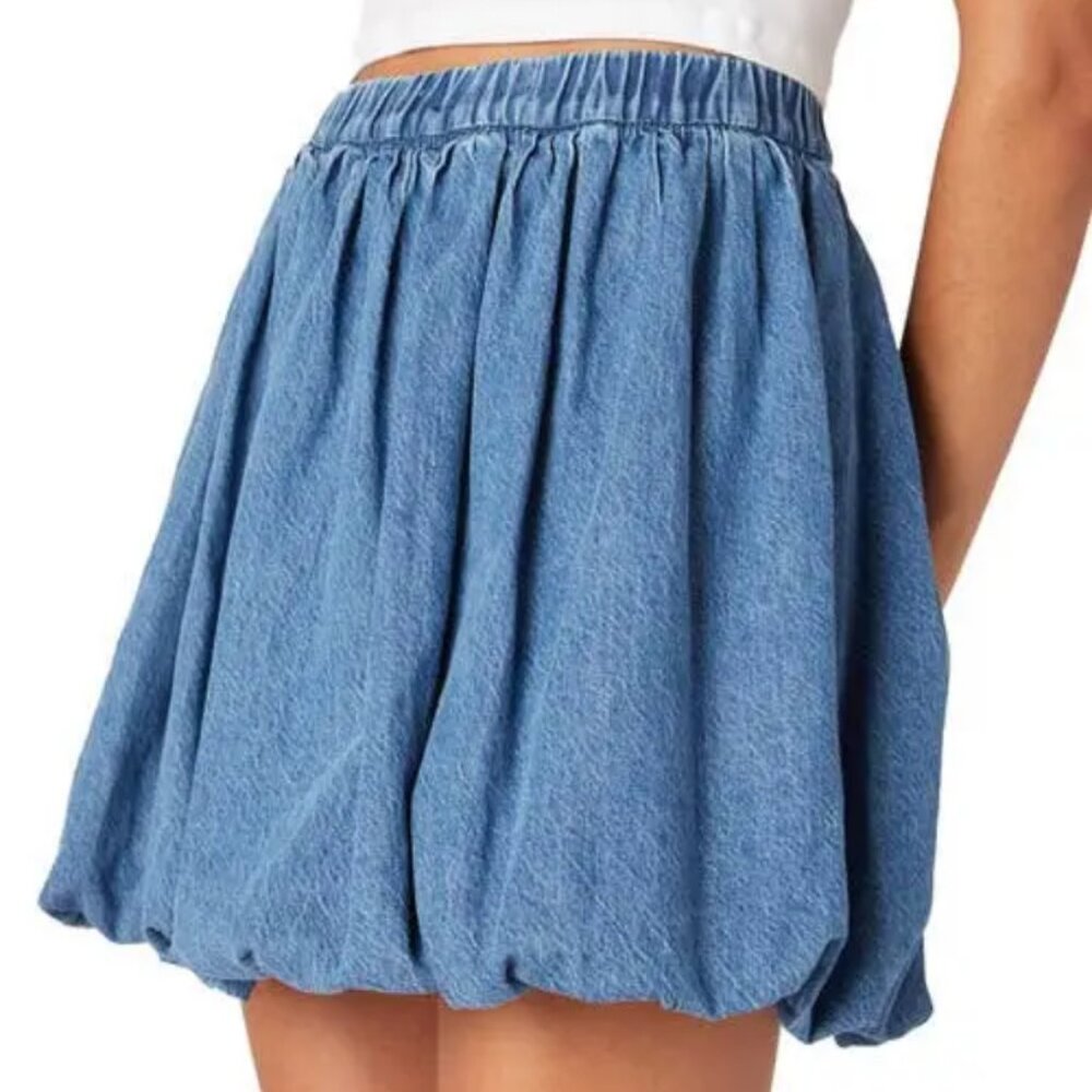 BlankNYC Balloon Denim Mini Skirt - Picture 3 of 4